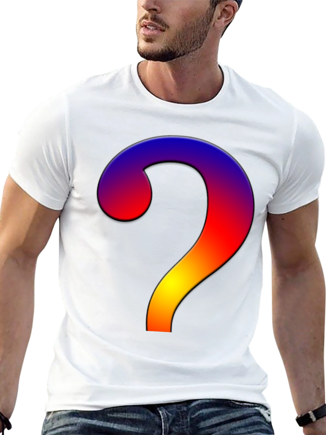 Gradient Question Mark T-Shirt - Stylish & Unique!
