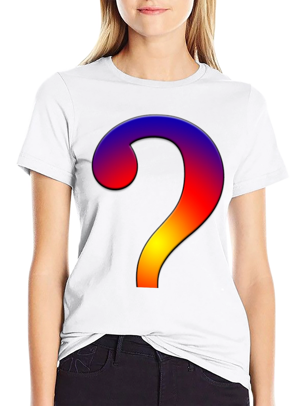 Gradient Question Mark T-Shirt - Stylish & Unique!