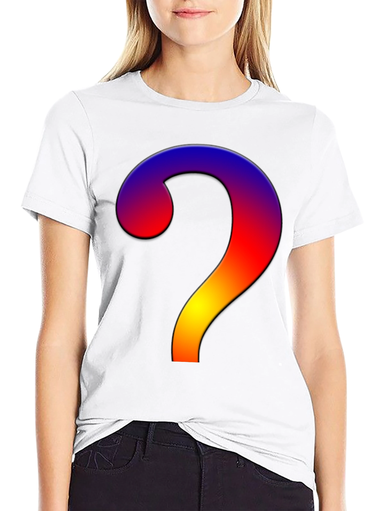 Gradient Question Mark T-Shirt - Stylish & Unique!