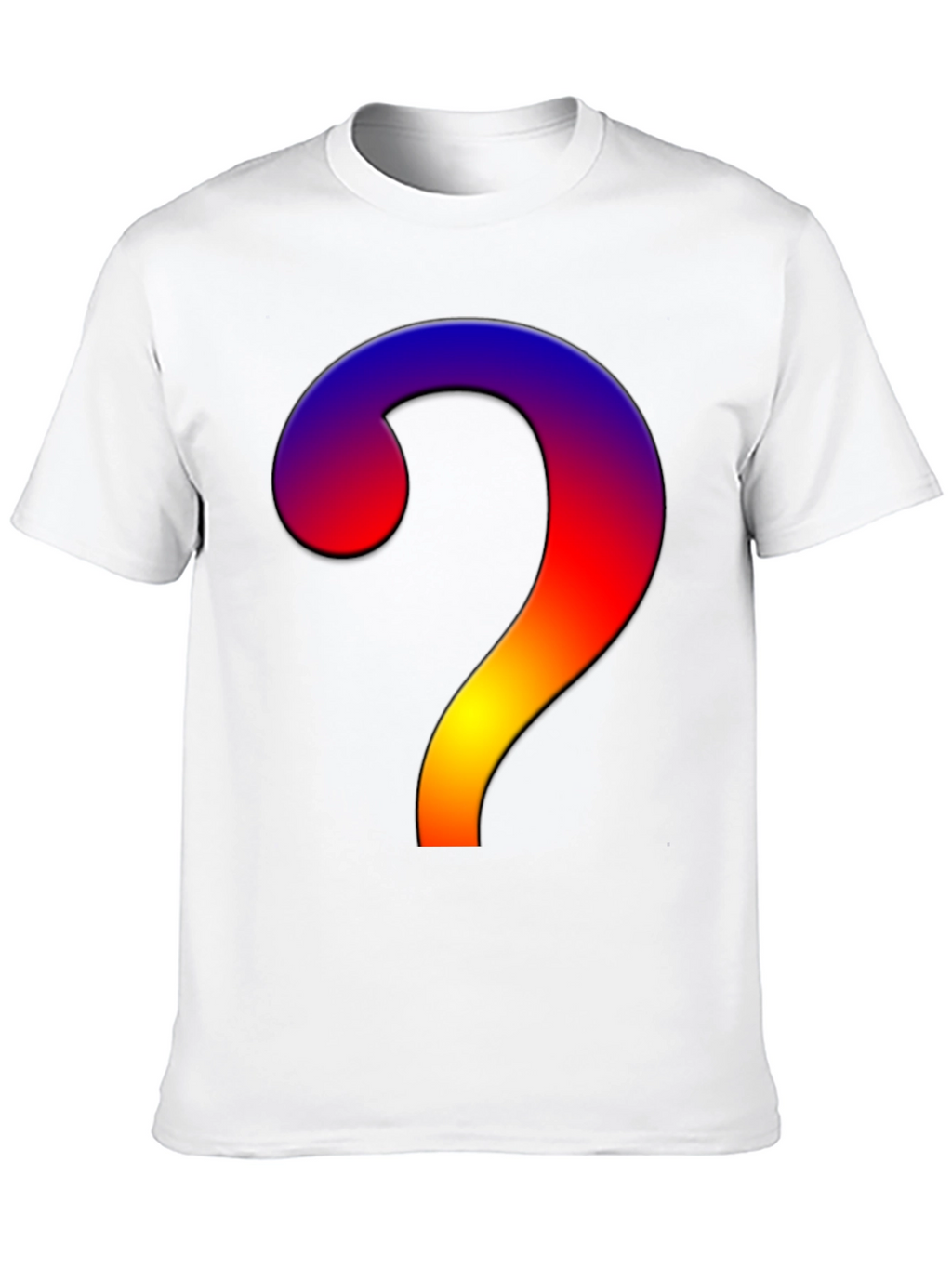 Gradient Question Mark T-Shirt - Stylish & Unique!