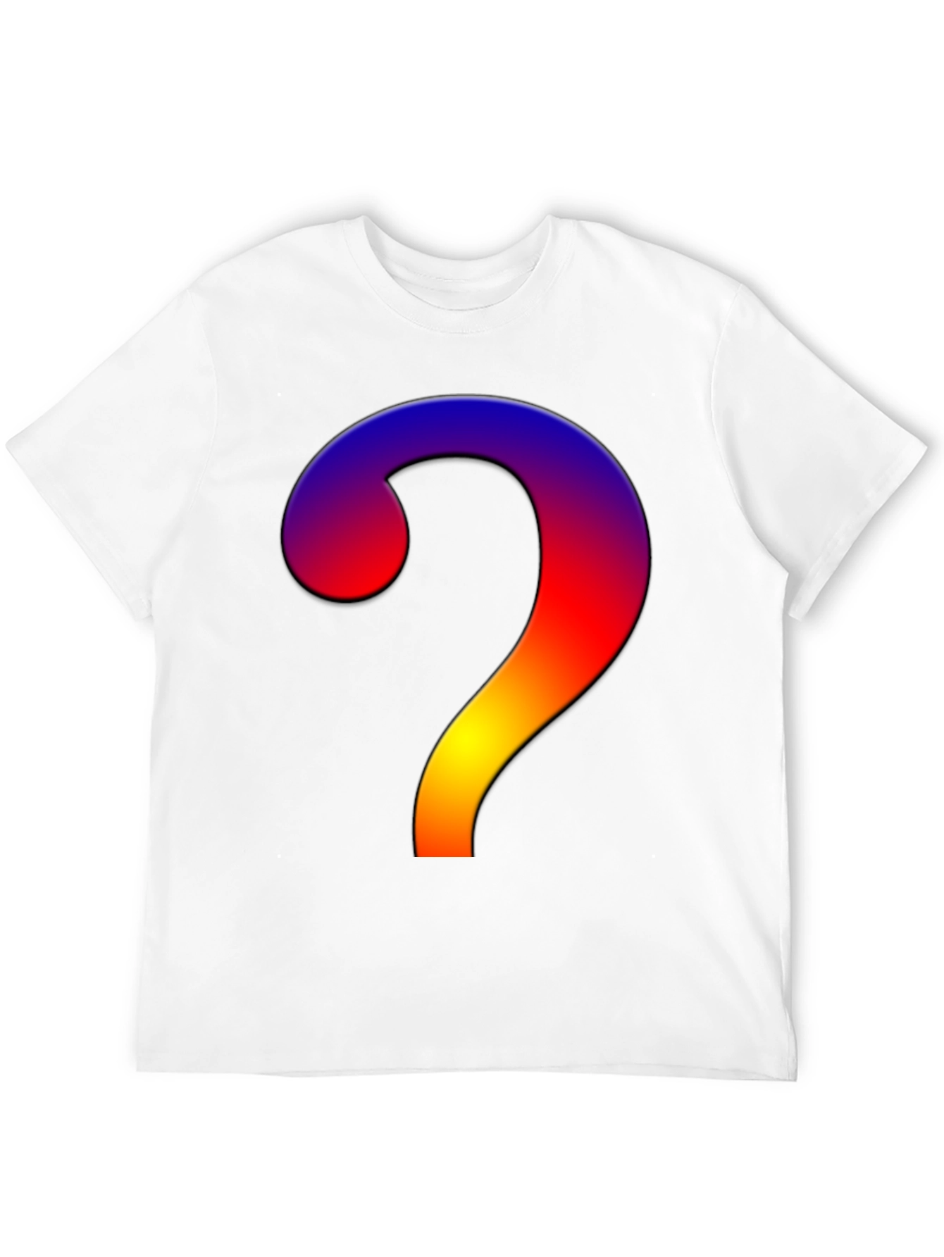 Gradient Question Mark T-Shirt - Stylish & Unique!