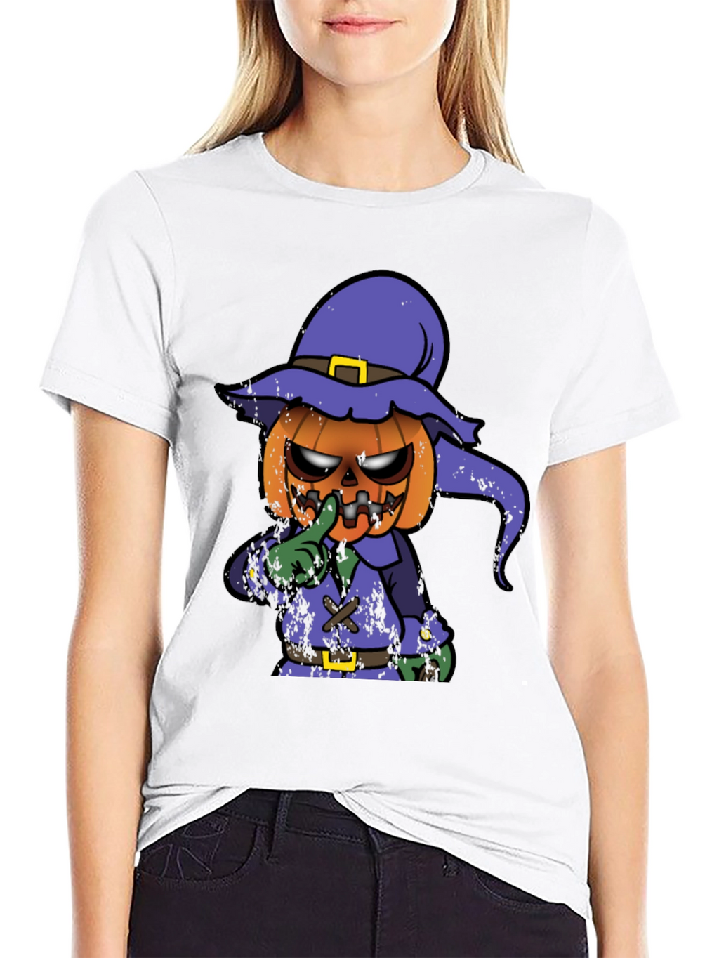 Spooky Pumpkin Character Graphic T-Shirt