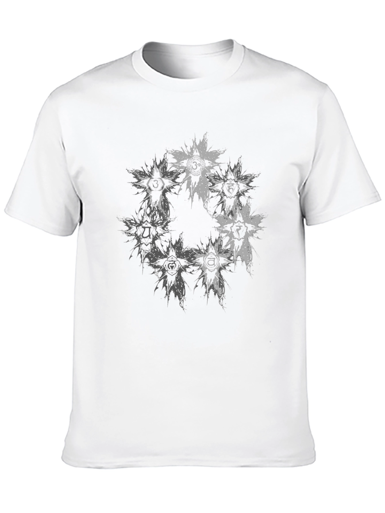 Chakra Symbol Graphic Print Crew Neck T-Shirt