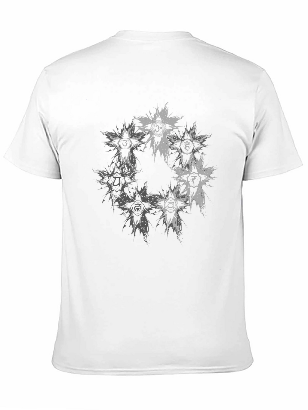 Chakra Symbol Graphic Print Crew Neck T-Shirt