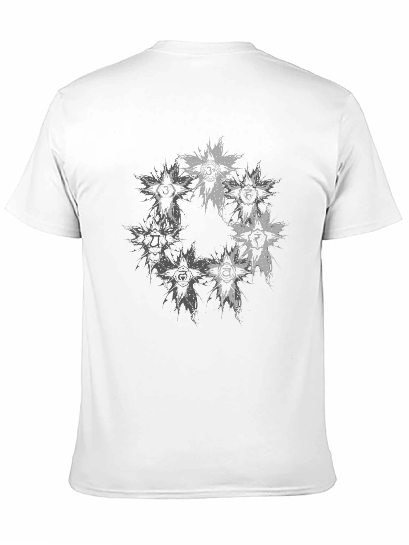 Chakra Symbol Graphic Print Crew Neck T-Shirt