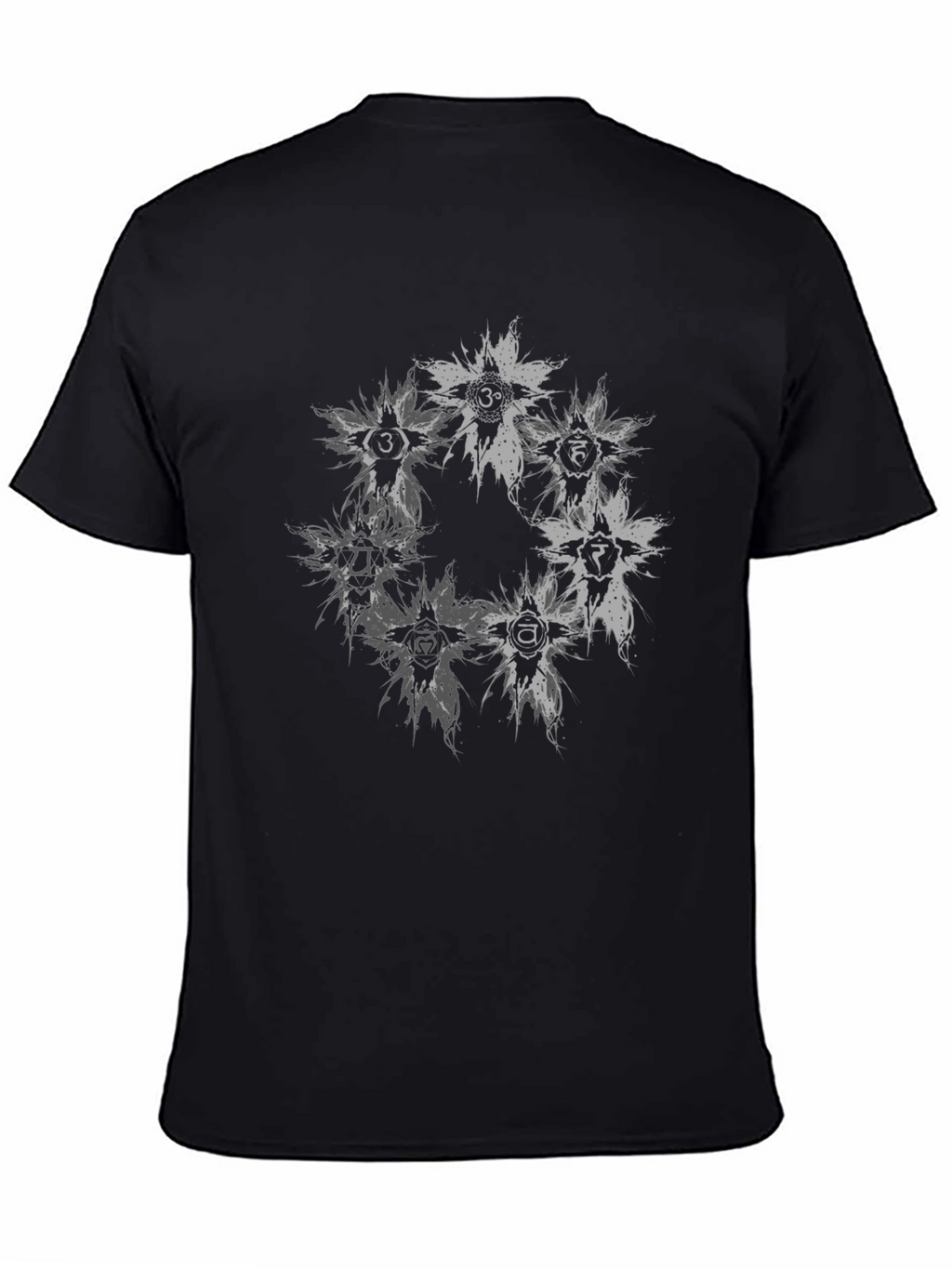 Chakra Symbol Graphic Print Crew Neck T-Shirt
