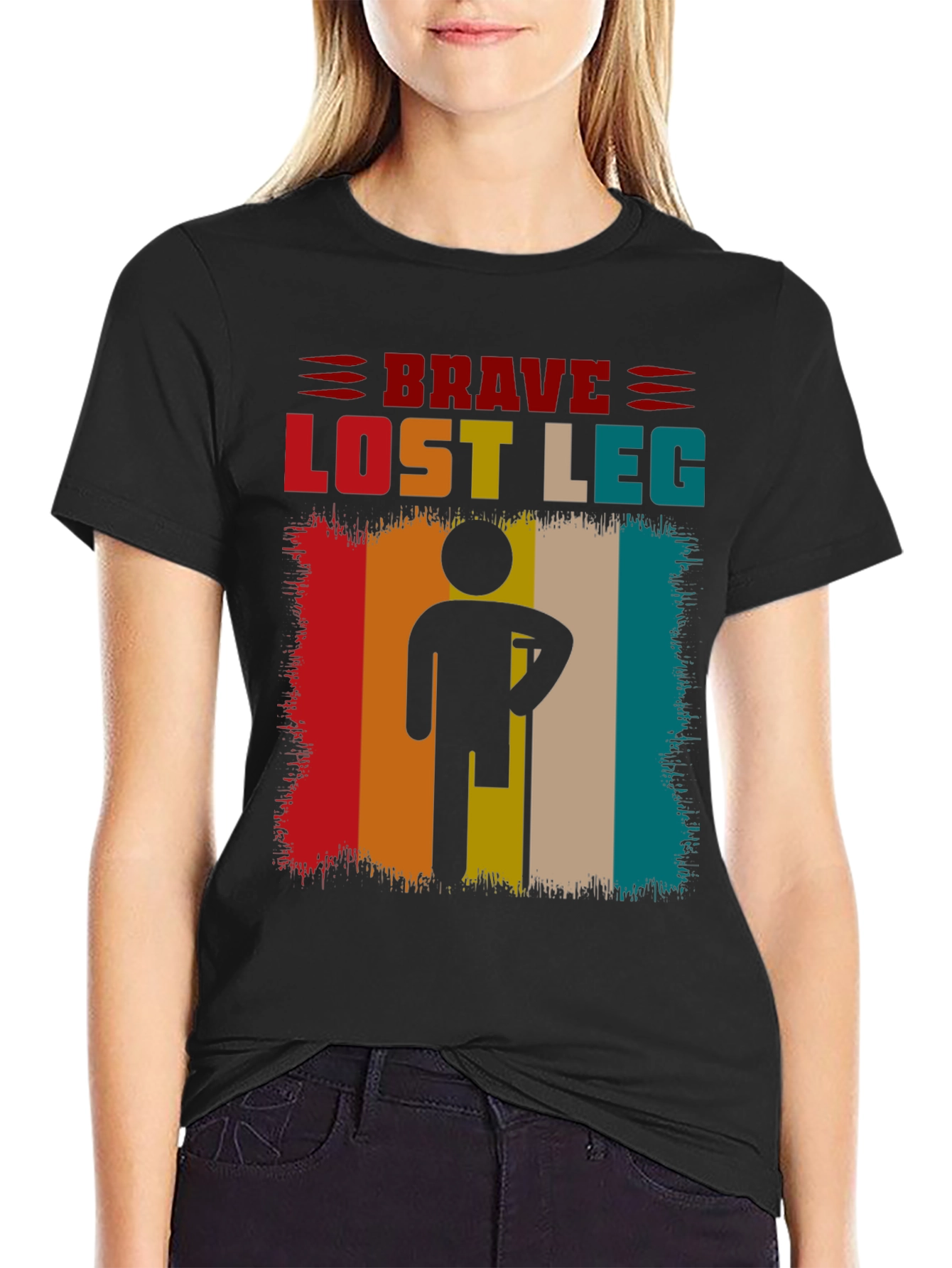 Brave Lost Leg Graphic T-Shirt