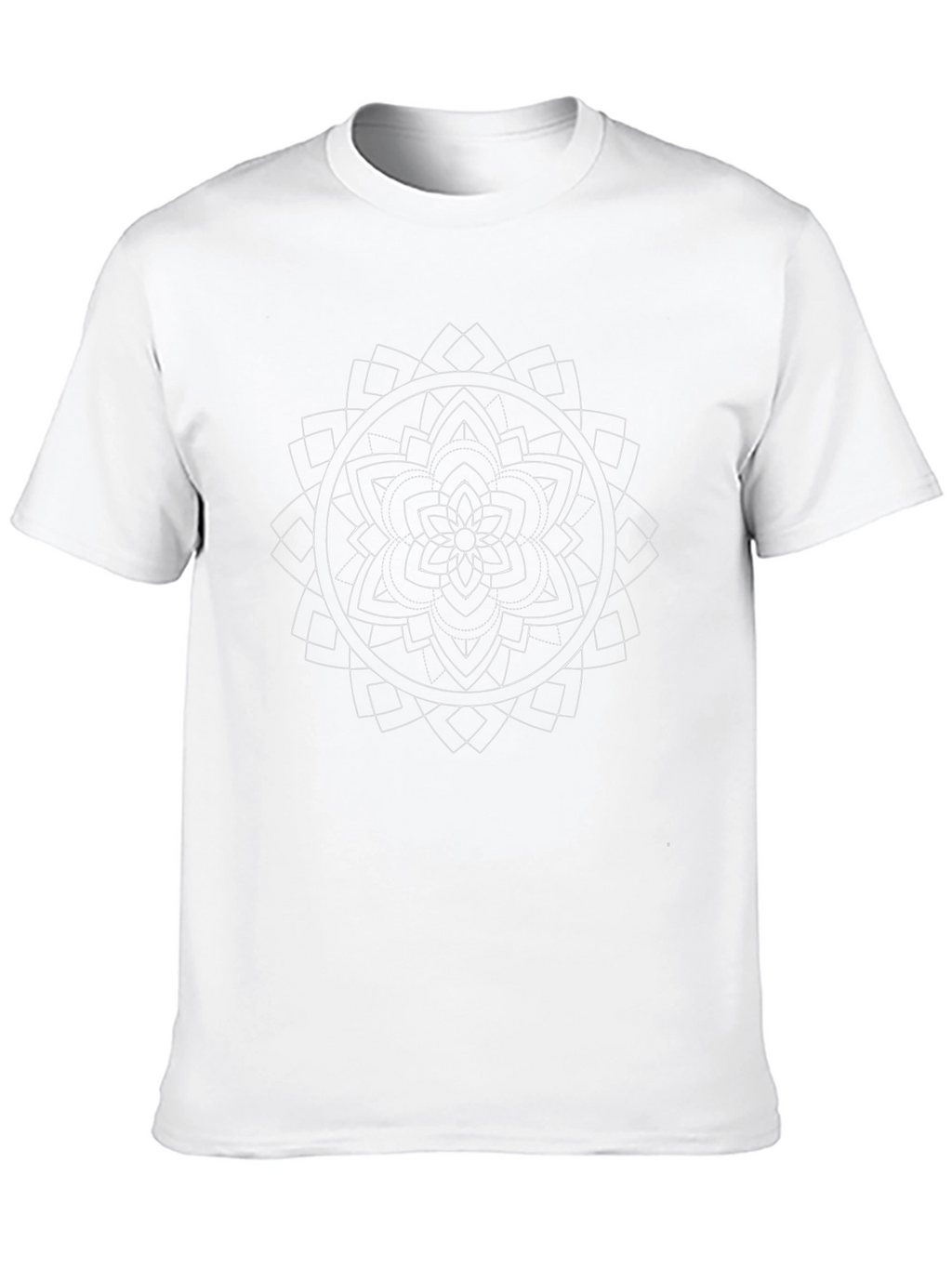 Geometric Mandala Graphic Tee - Stylish Unisex Black T-Shirt