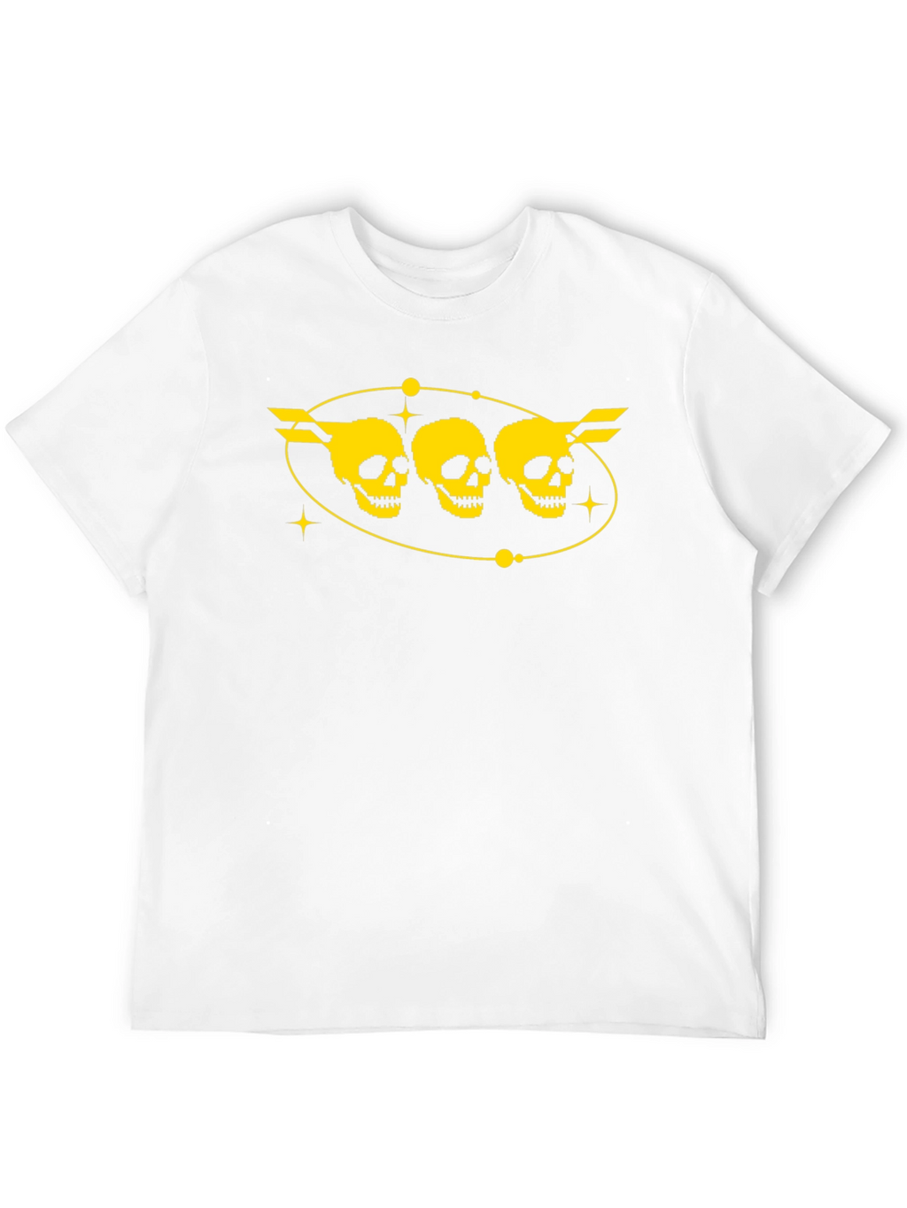 Skull Trio Graphic T-Shirt - Black