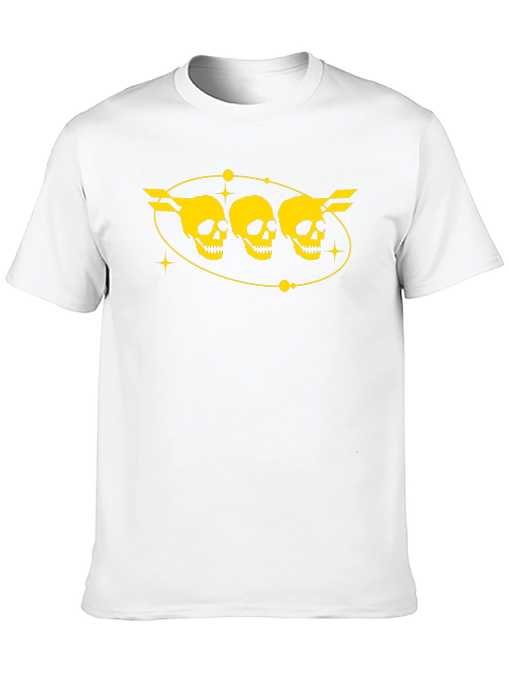 Skull Trio Graphic T-Shirt - Black
