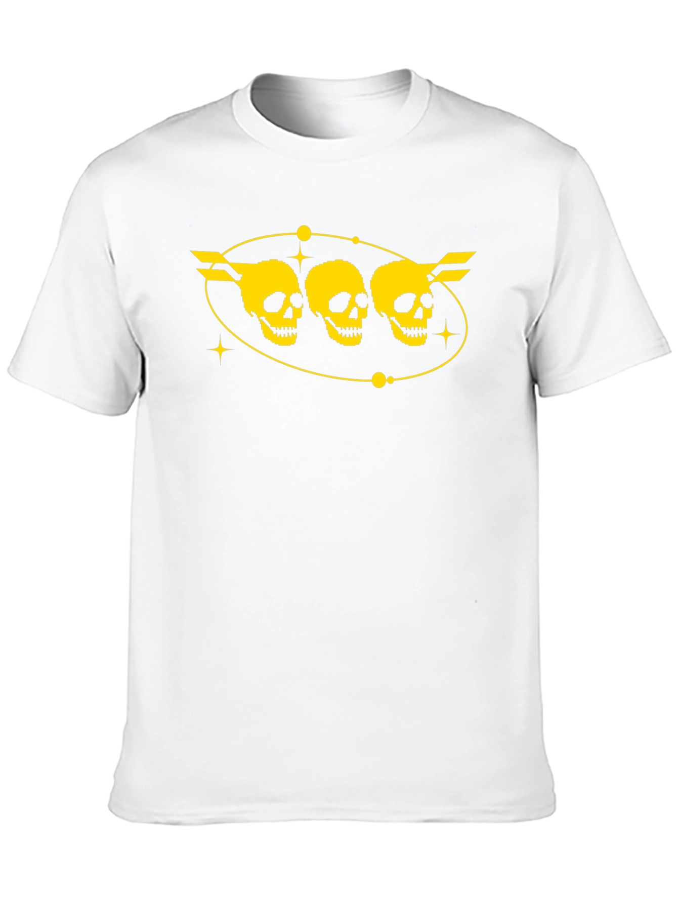 Skull Trio Graphic T-Shirt - Black