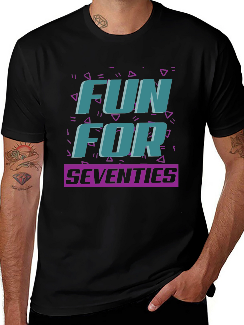 Fun For Seventies Black T-Shirt