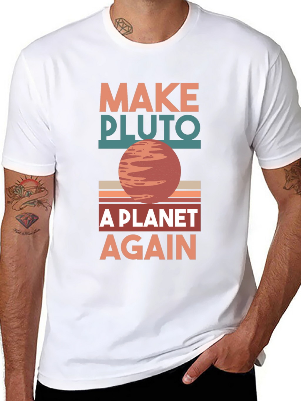 Make Pluto A Planet Again Retro Graphic Tee