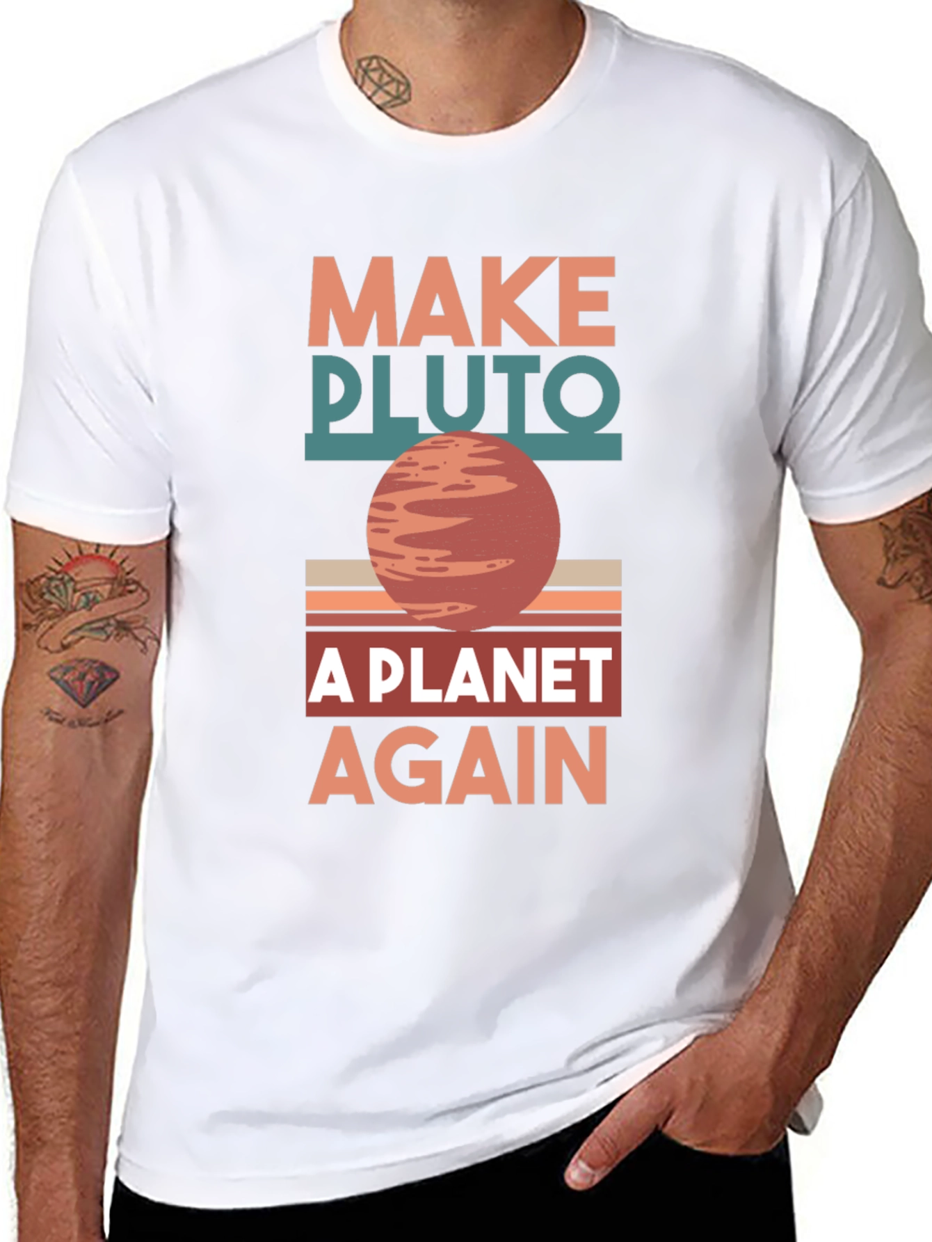 Make Pluto A Planet Again Retro Graphic Tee
