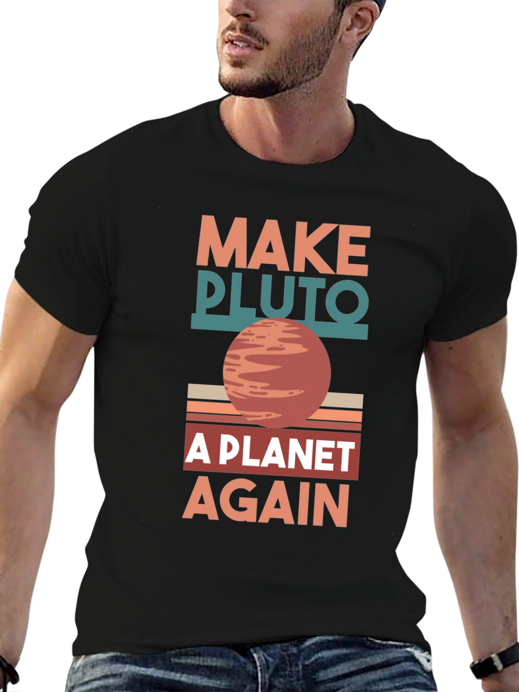 Make Pluto A Planet Again Retro Graphic Tee