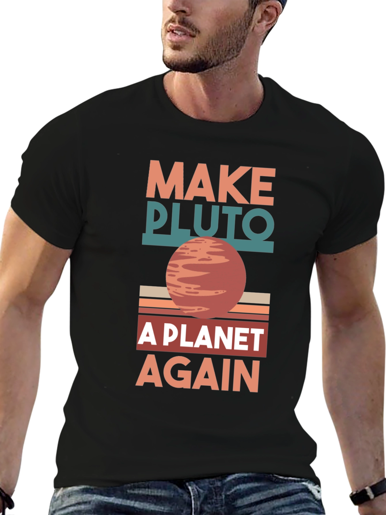 Make Pluto A Planet Again Retro Graphic Tee