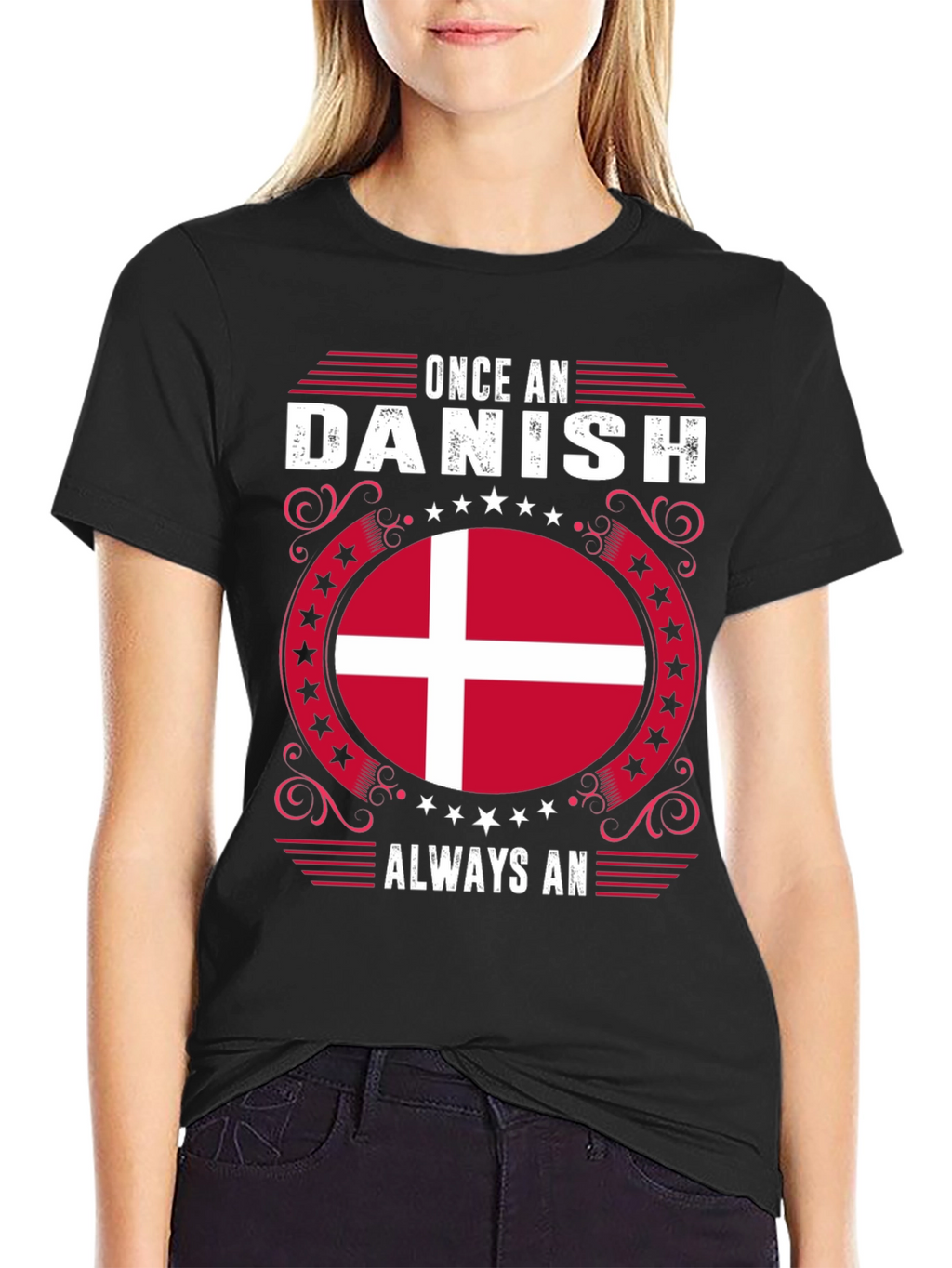 Once A Danish Always An Denmark Flag Graphic Tee