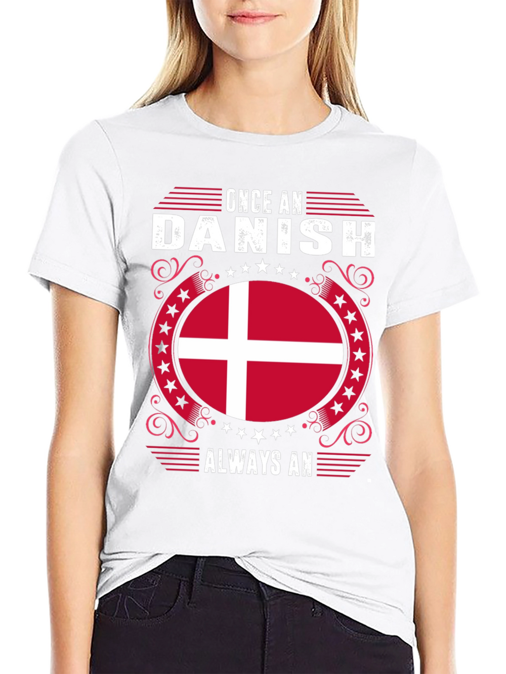 Once A Danish Always An Denmark Flag Graphic Tee