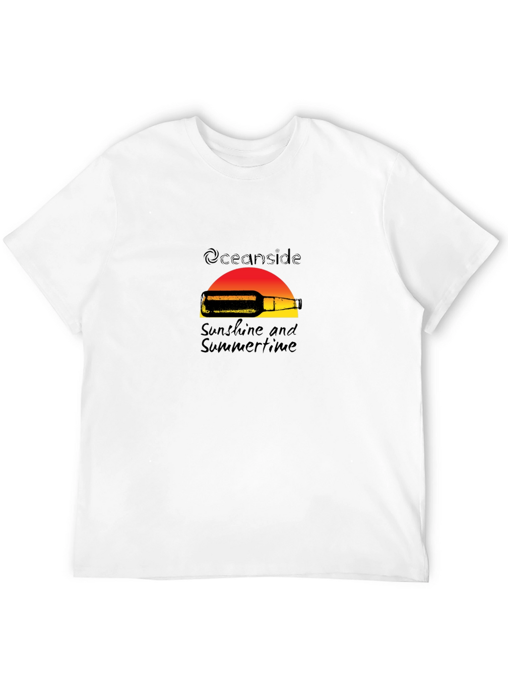 Oceanside Sunshine & Summertime Black T-Shirt