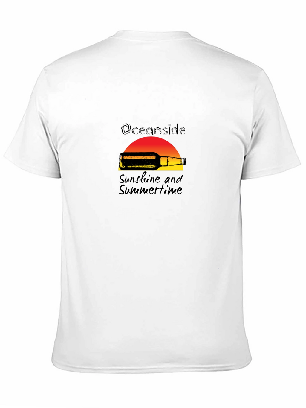 Oceanside Sunshine & Summertime Black T-Shirt