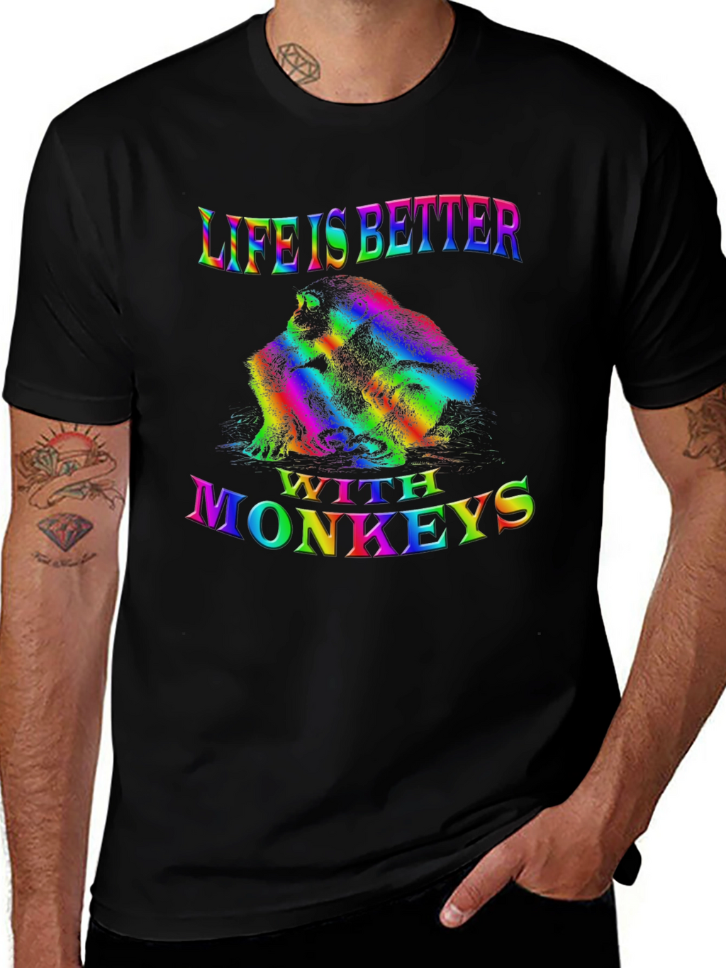 Life is Better with Monkeys Tee