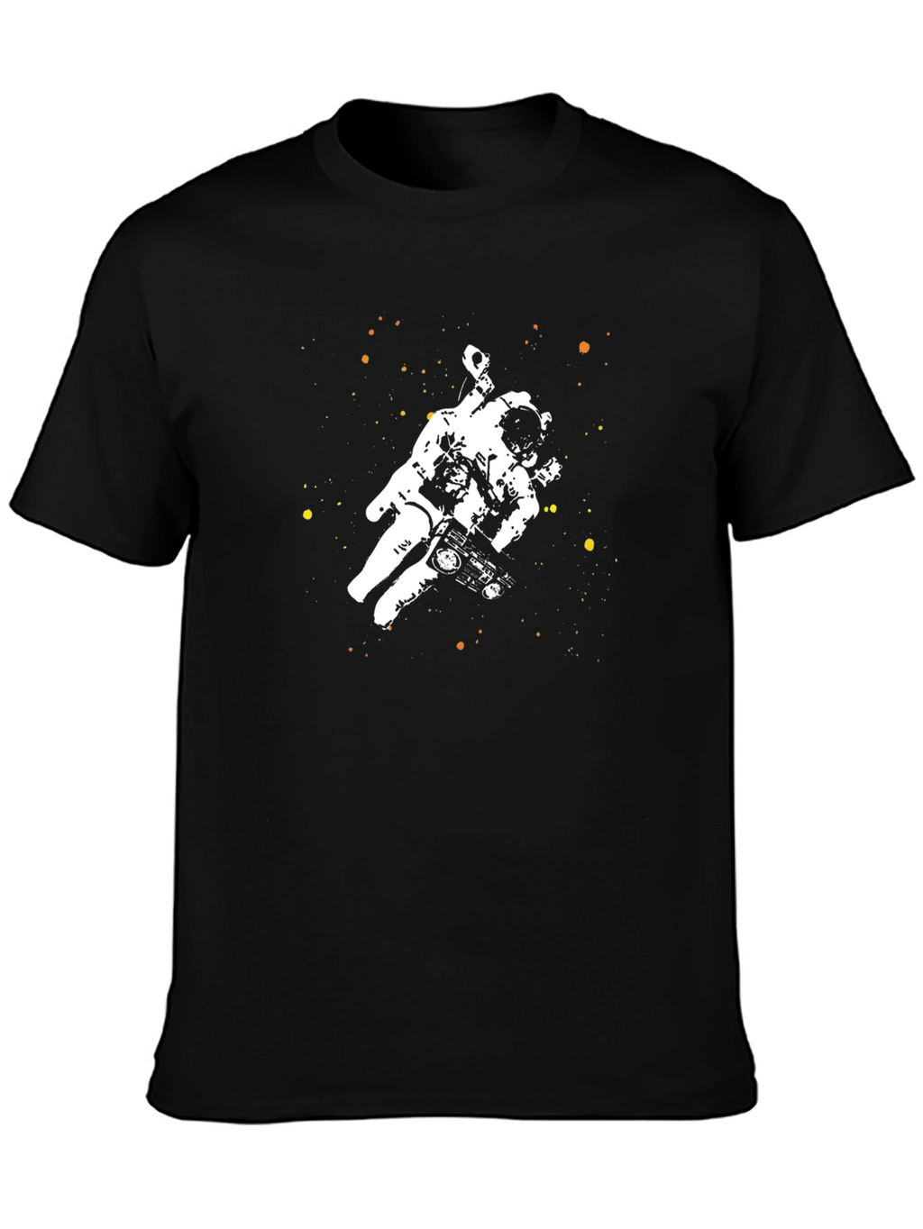 Astronaut Space Camera Black Graphic Tee
