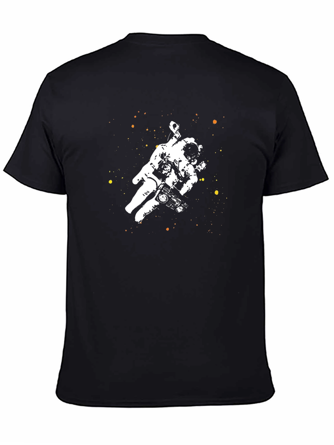 Astronaut Space Camera Black Graphic Tee