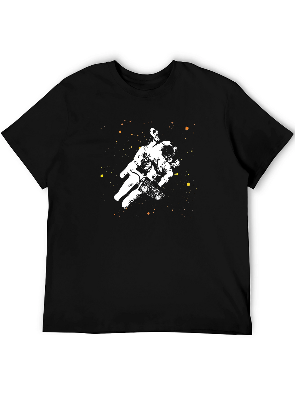 Astronaut Space Camera Black Graphic Tee