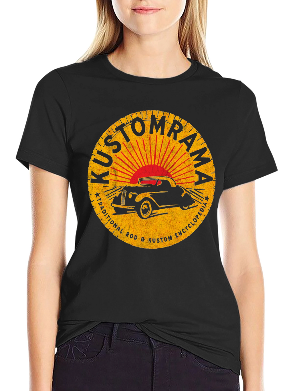 Kustomrama Car Graphic T-Shirt - Retro Automotive Style
