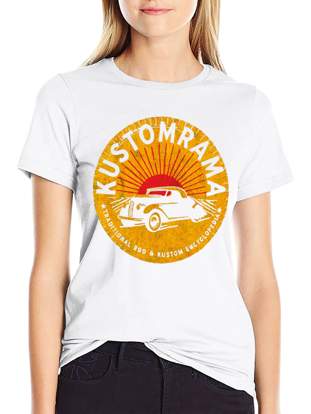 Kustomrama Car Graphic T-Shirt - Retro Automotive Style