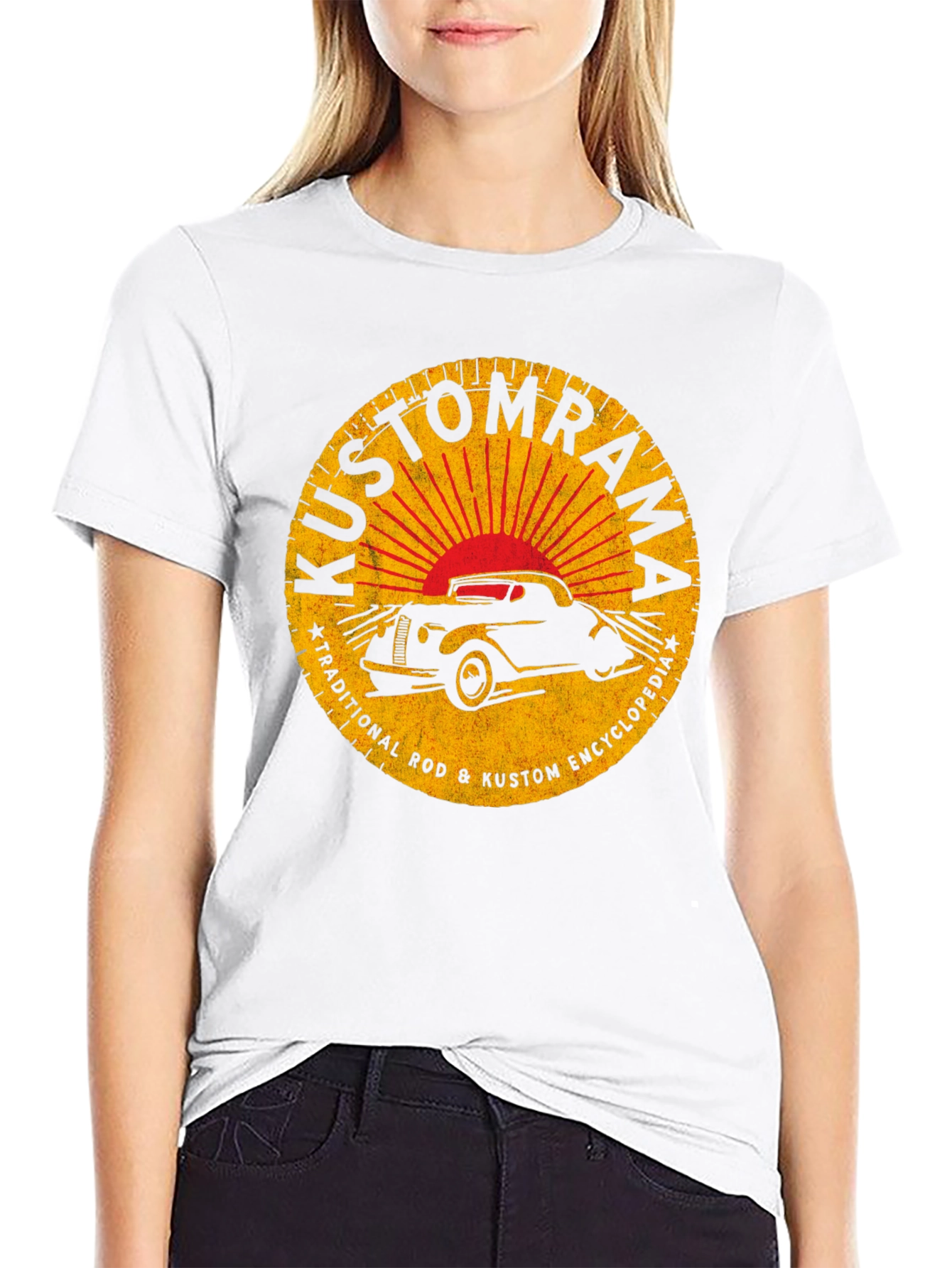 Kustomrama Car Graphic T-Shirt - Retro Automotive Style