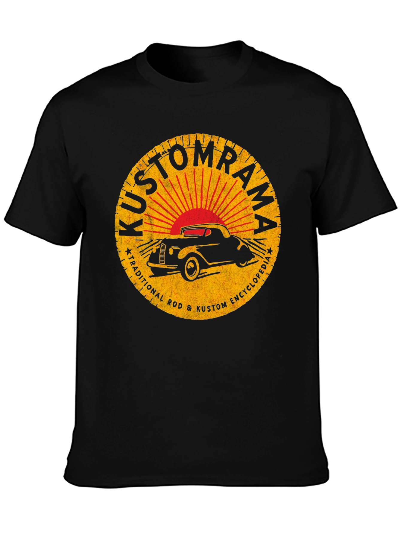 Kustomrama Car Graphic T-Shirt - Retro Automotive Style