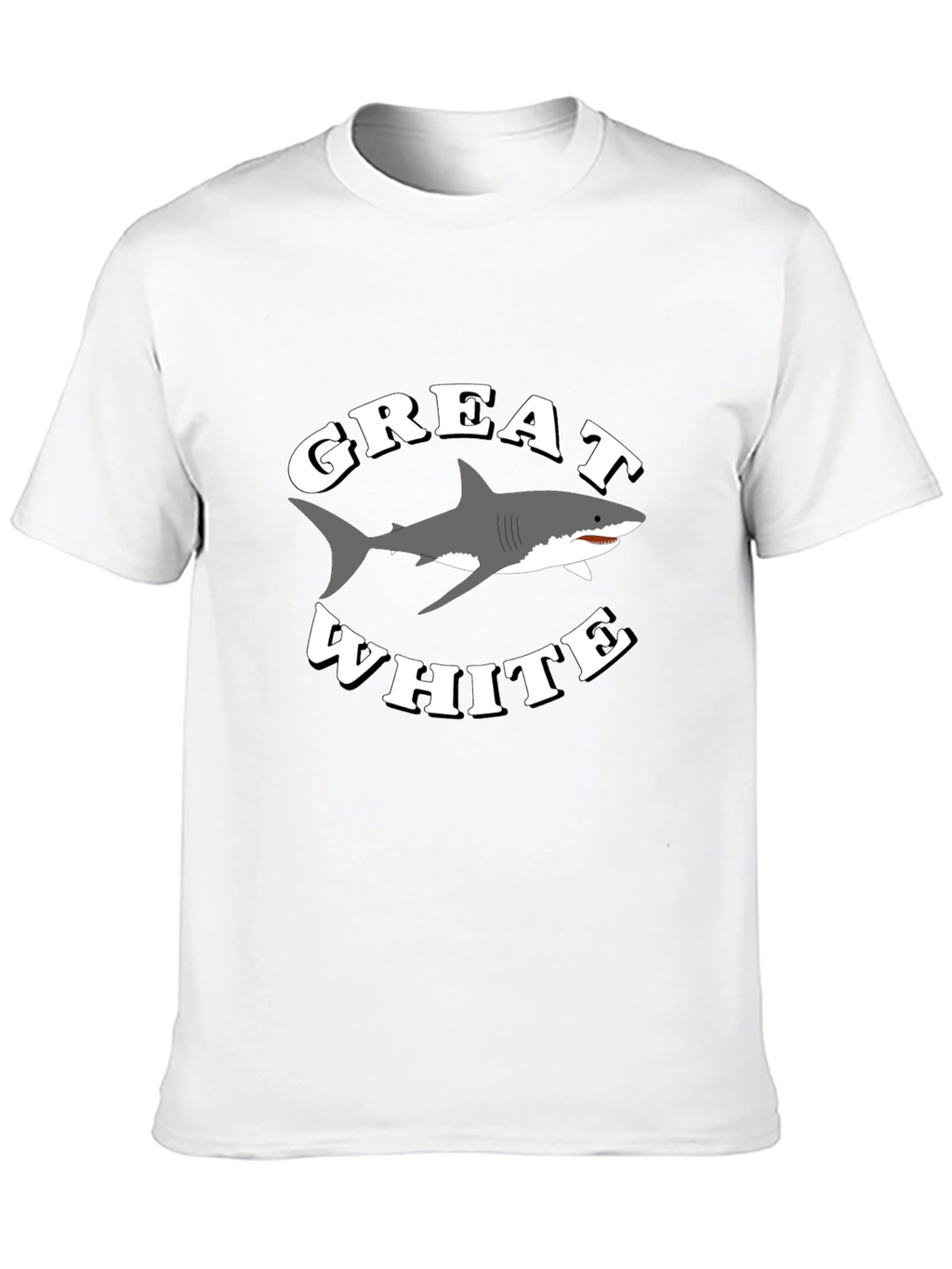 Great White Shark Graphic T-Shirt - Black