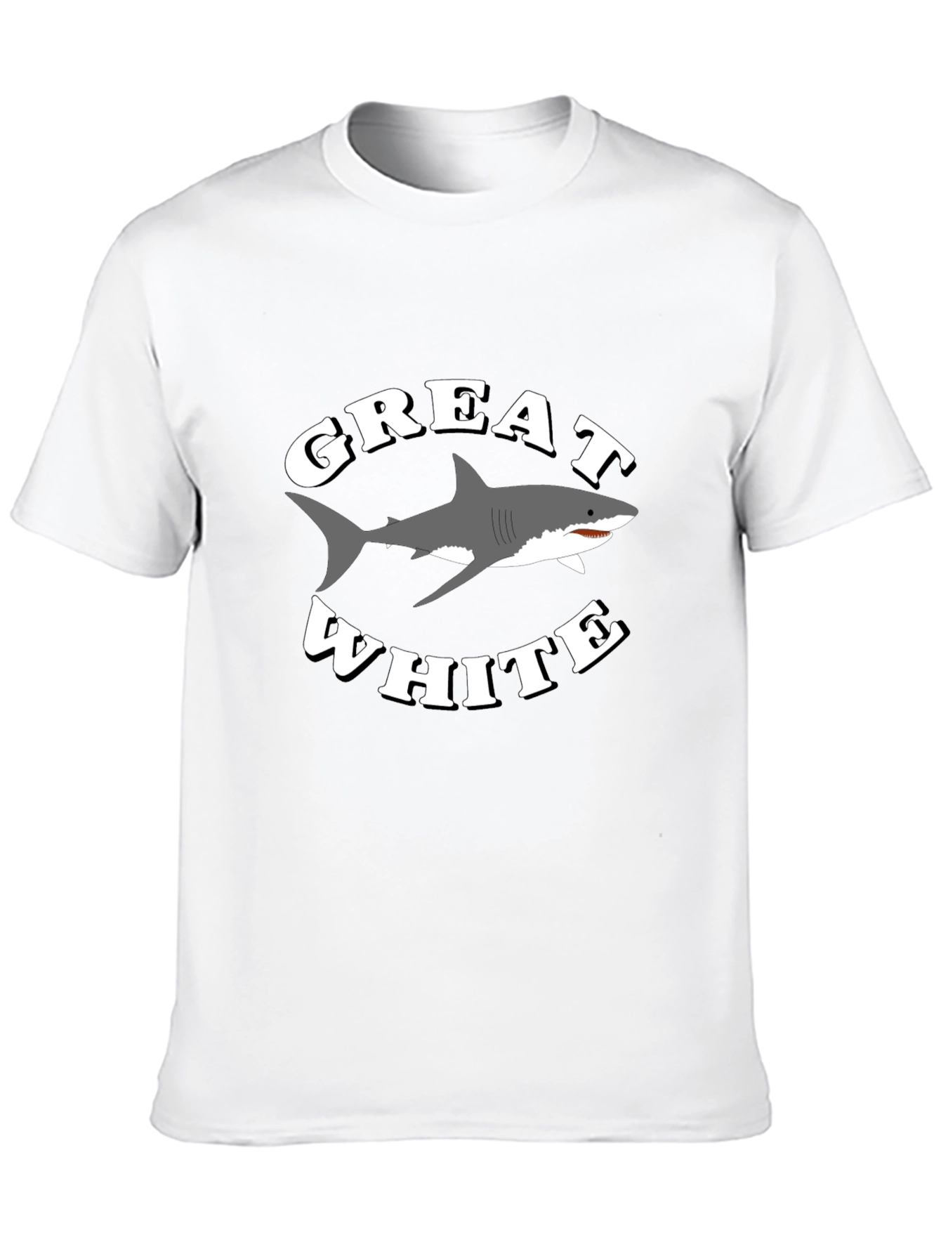 Great White Shark Graphic T-Shirt - Black