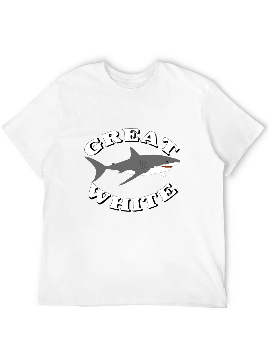 Great White Shark Graphic T-Shirt - Black