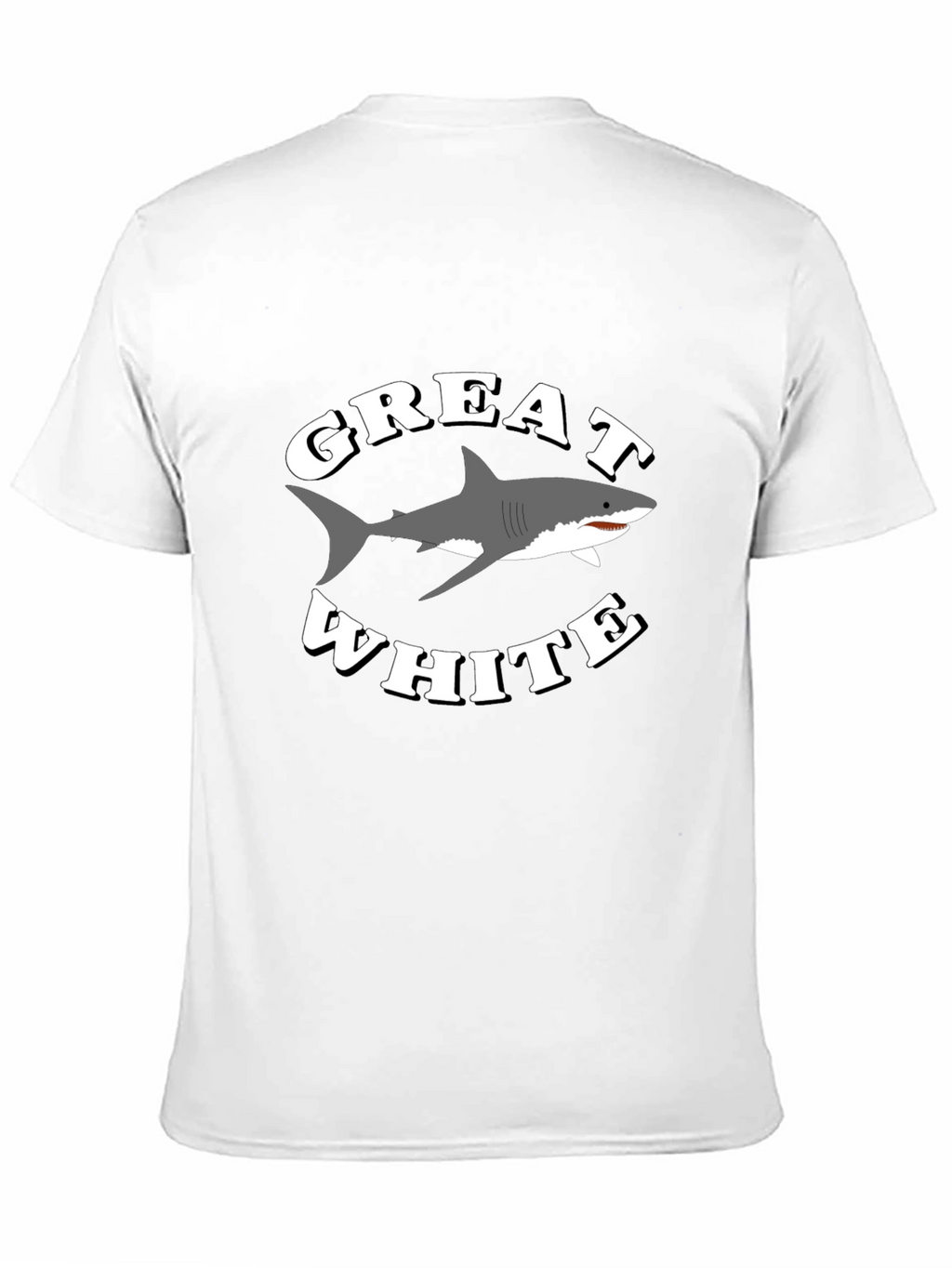 Great White Shark Graphic T-Shirt - Black