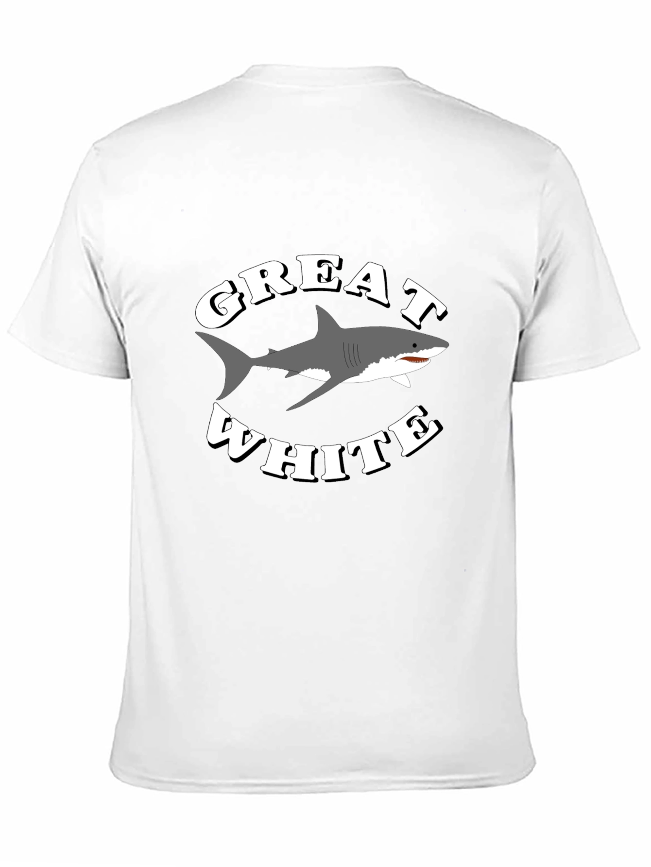 Great White Shark Graphic T-Shirt - Black