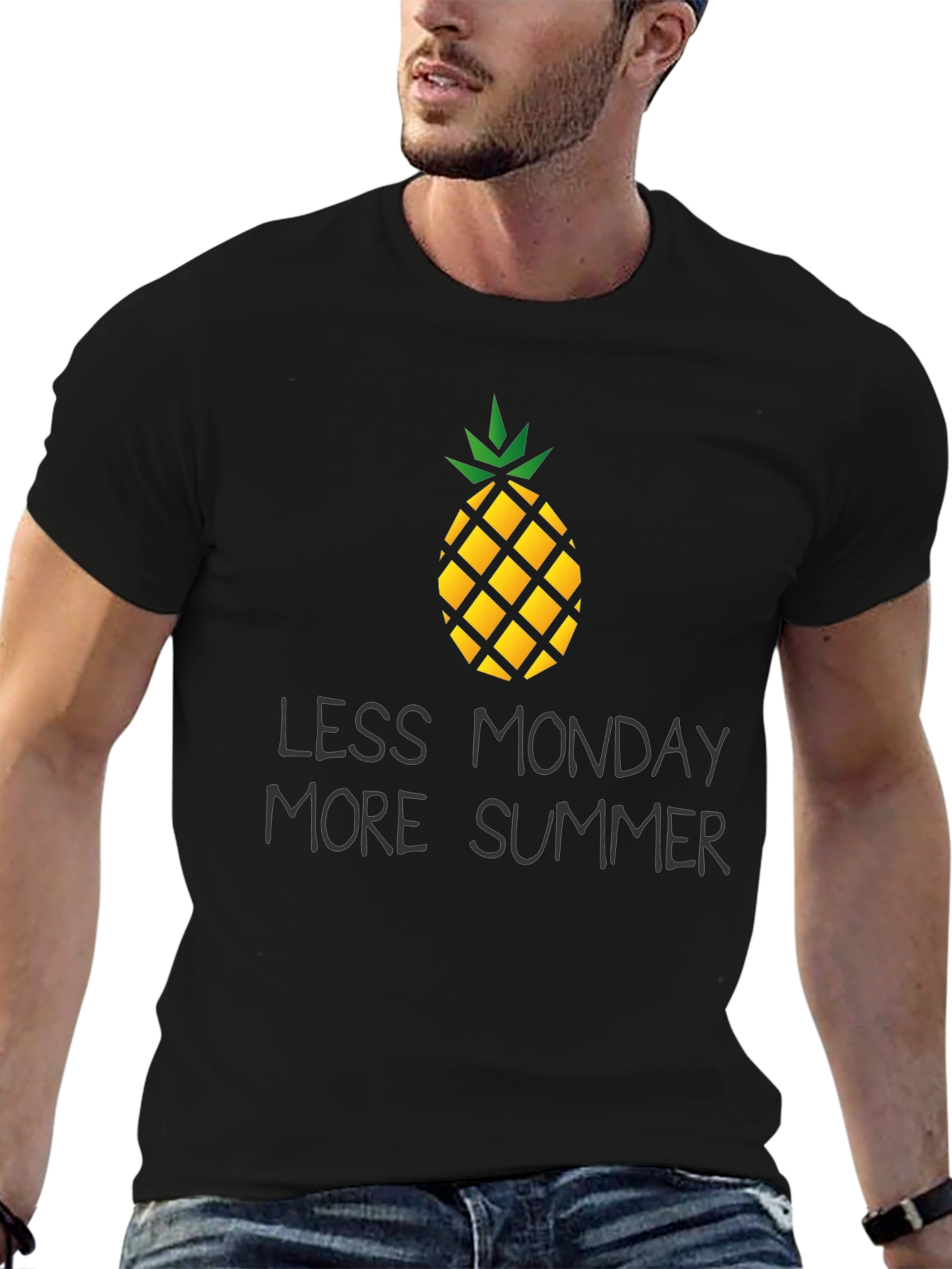Less Monday More Summer Pineapple Graphic Tee