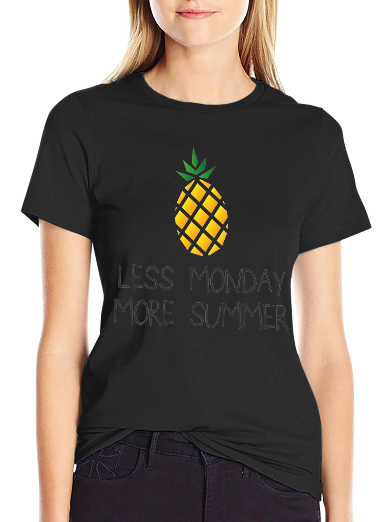 Less Monday More Summer Pineapple Graphic Tee