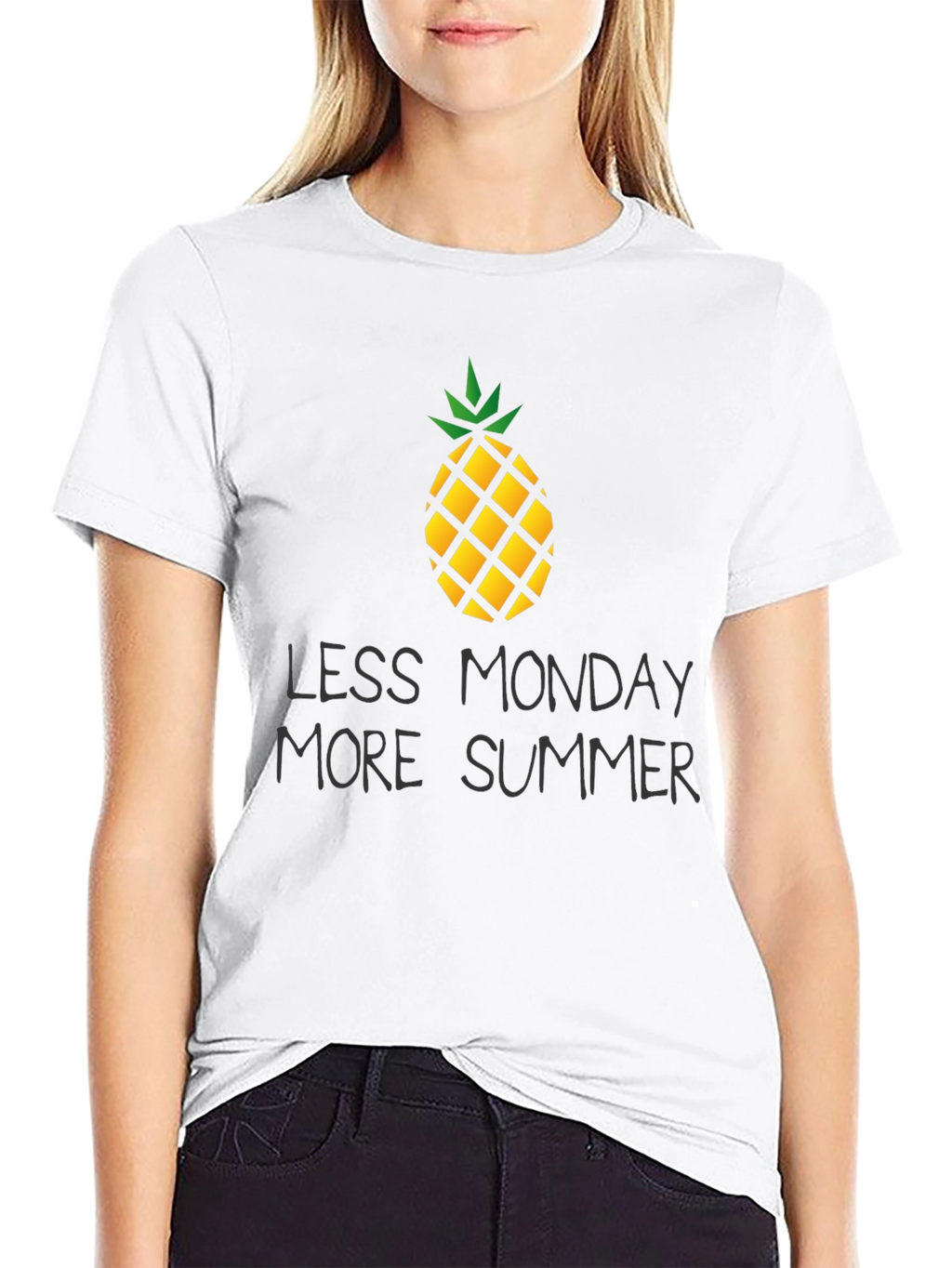 Less Monday More Summer Pineapple Graphic Tee