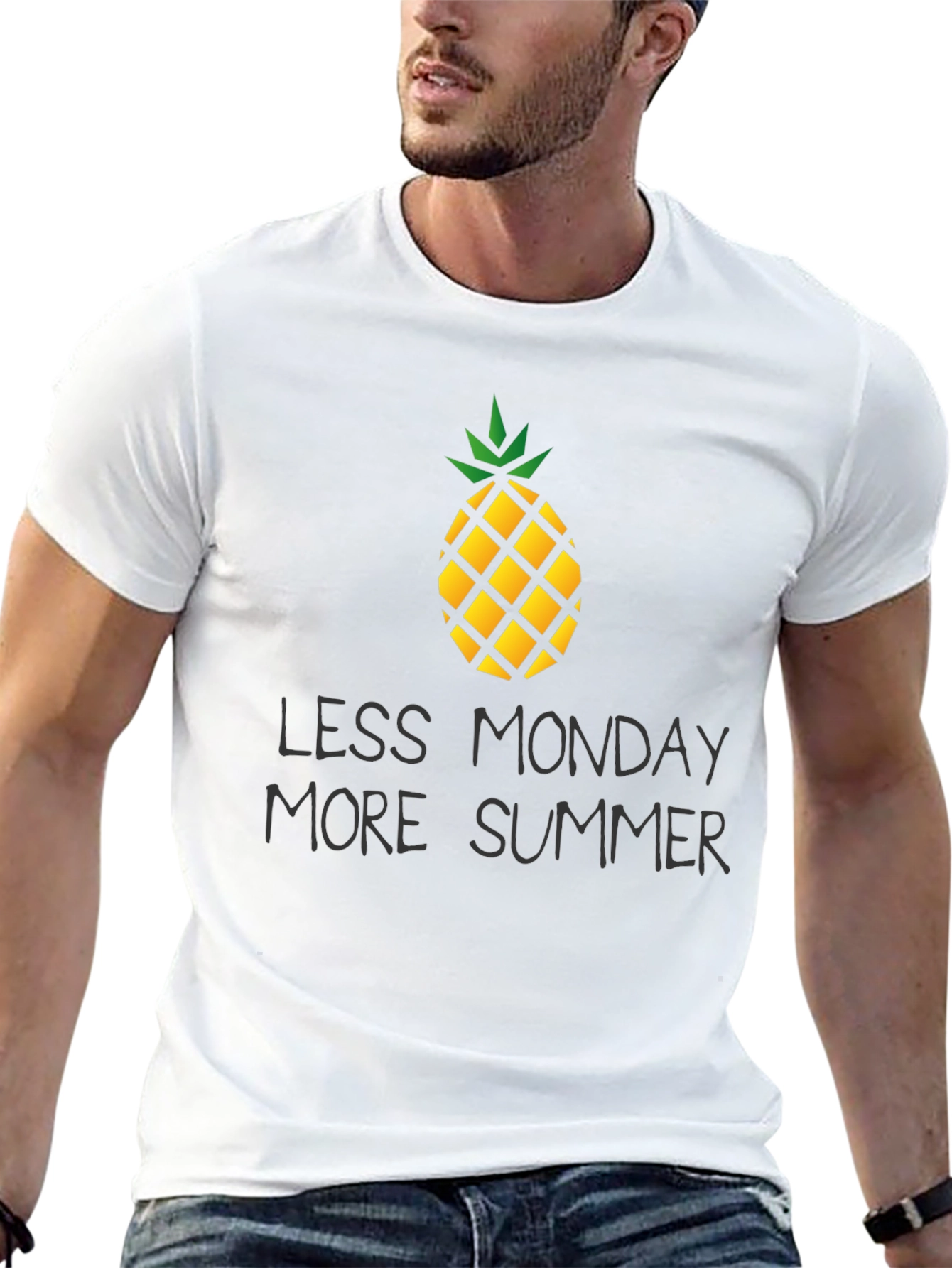 Less Monday More Summer Pineapple Graphic Tee
