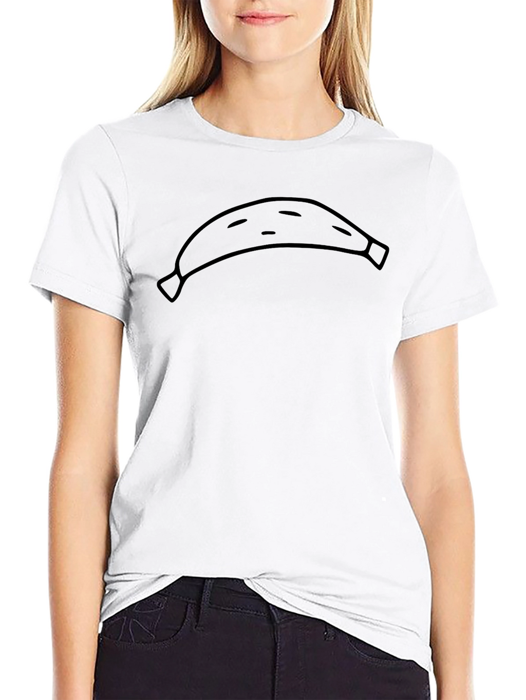 Banana Outline Graphic T-Shirt