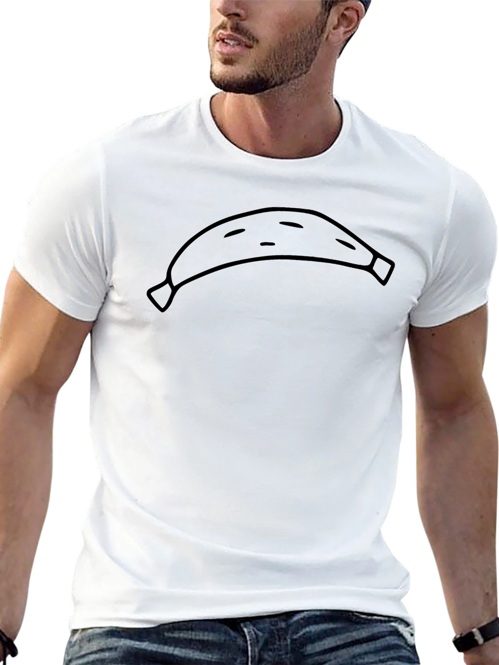 Banana Outline Graphic T-Shirt