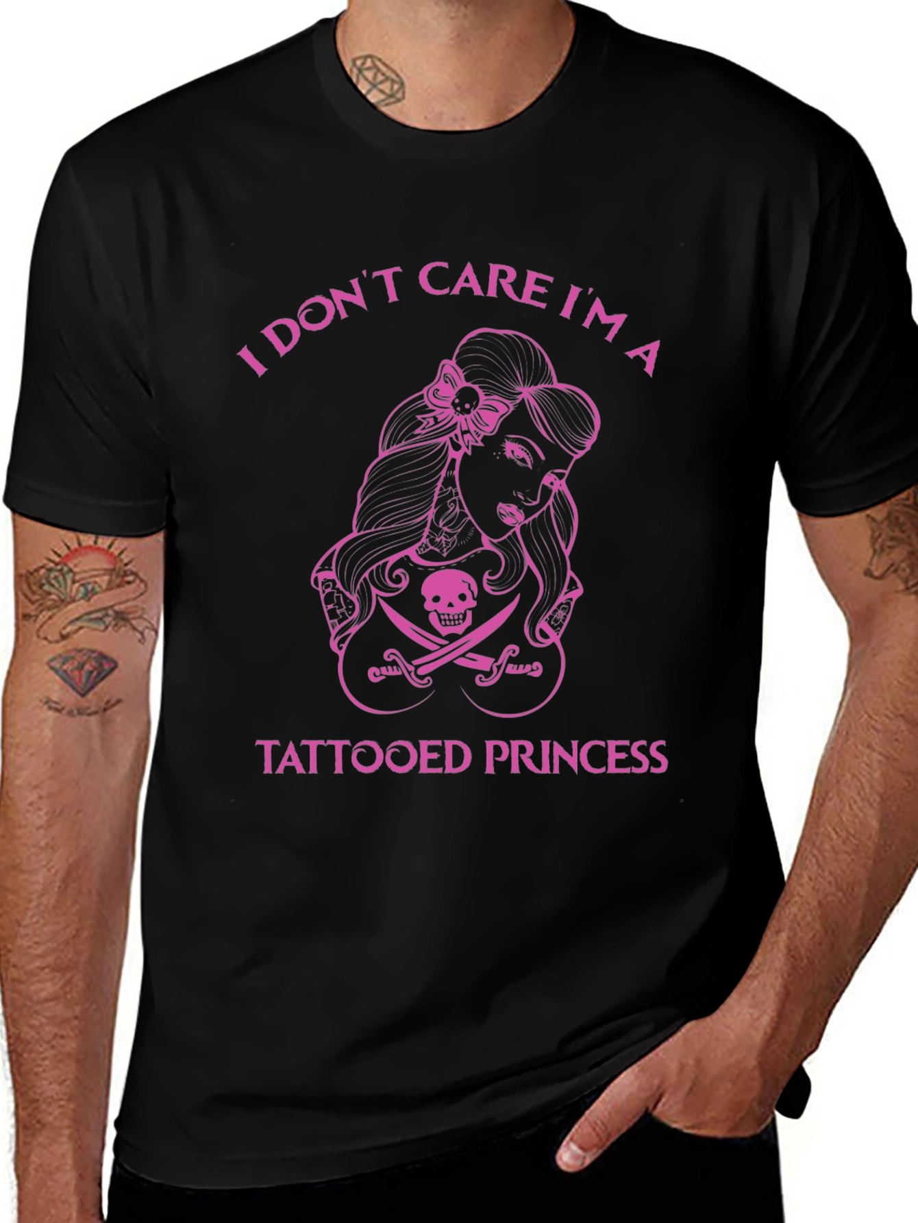 Tattooed Princess Graphic Tee - Edgy and Bold!