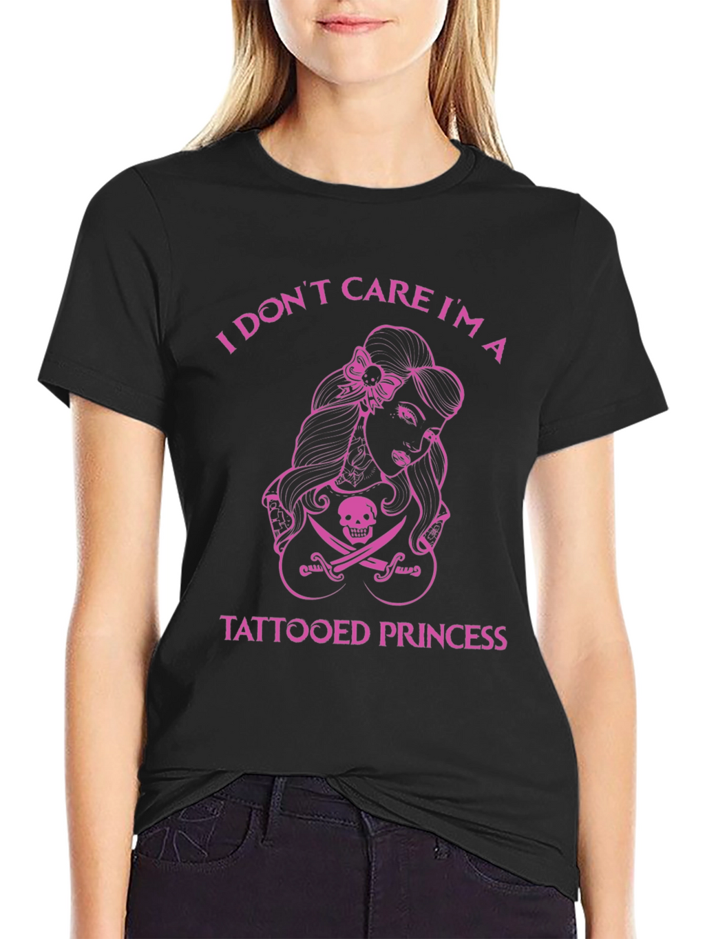Tattooed Princess Graphic Tee - Edgy and Bold!