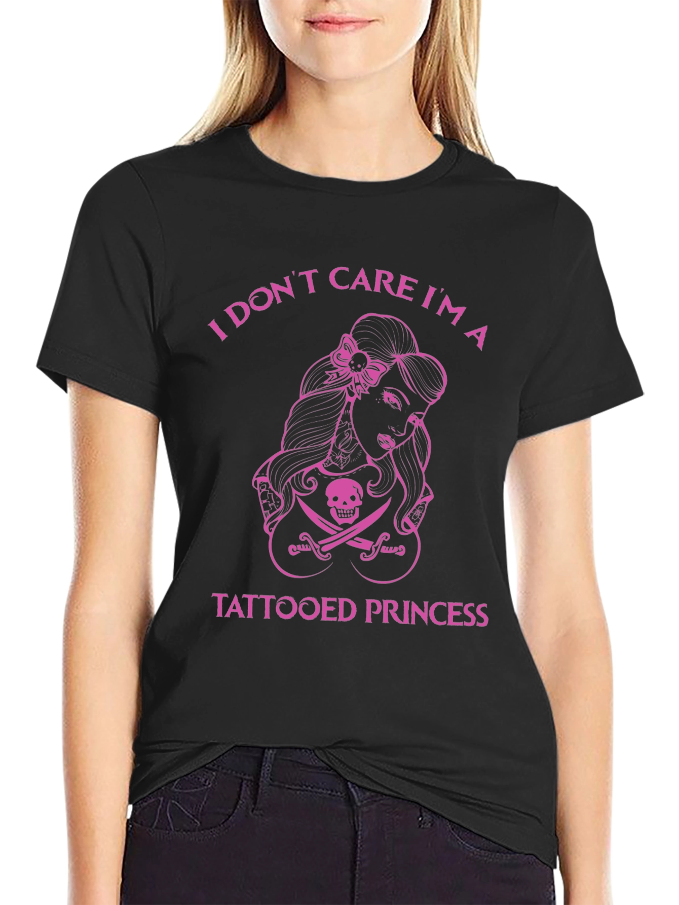 Tattooed Princess Graphic Tee - Edgy and Bold!