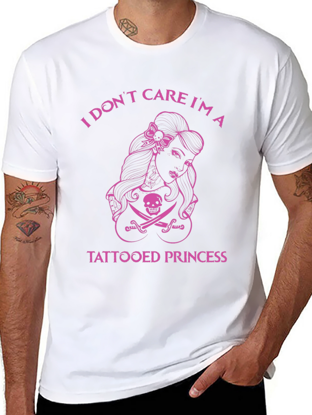 Tattooed Princess Graphic Tee - Edgy and Bold!