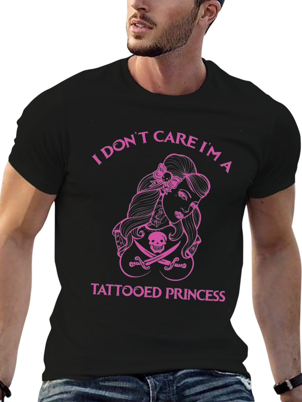 Tattooed Princess Graphic Tee - Edgy and Bold!