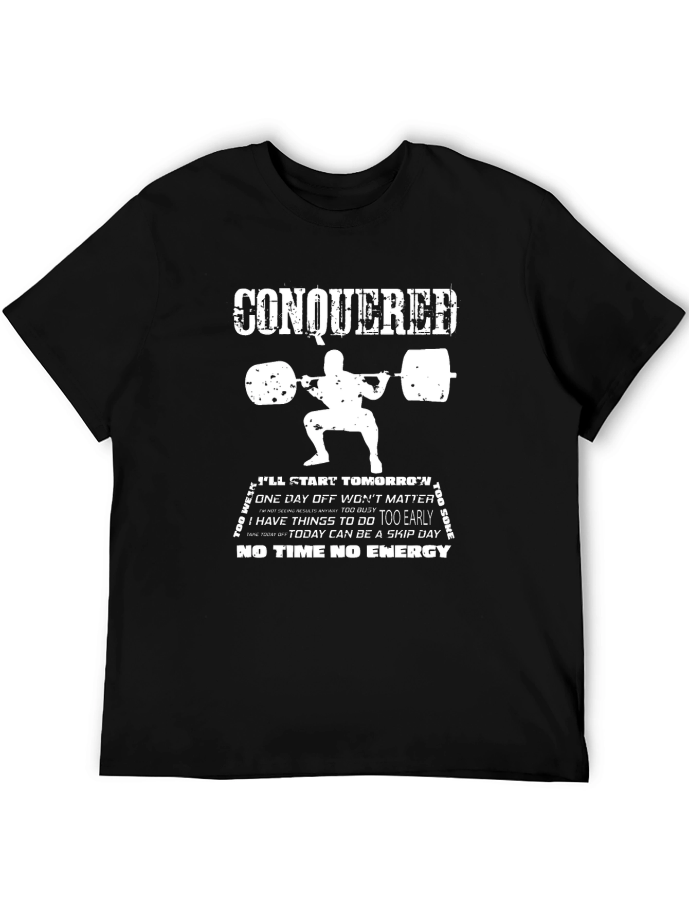 Conquered Gym T-Shirt - Motivational Workout Apparel