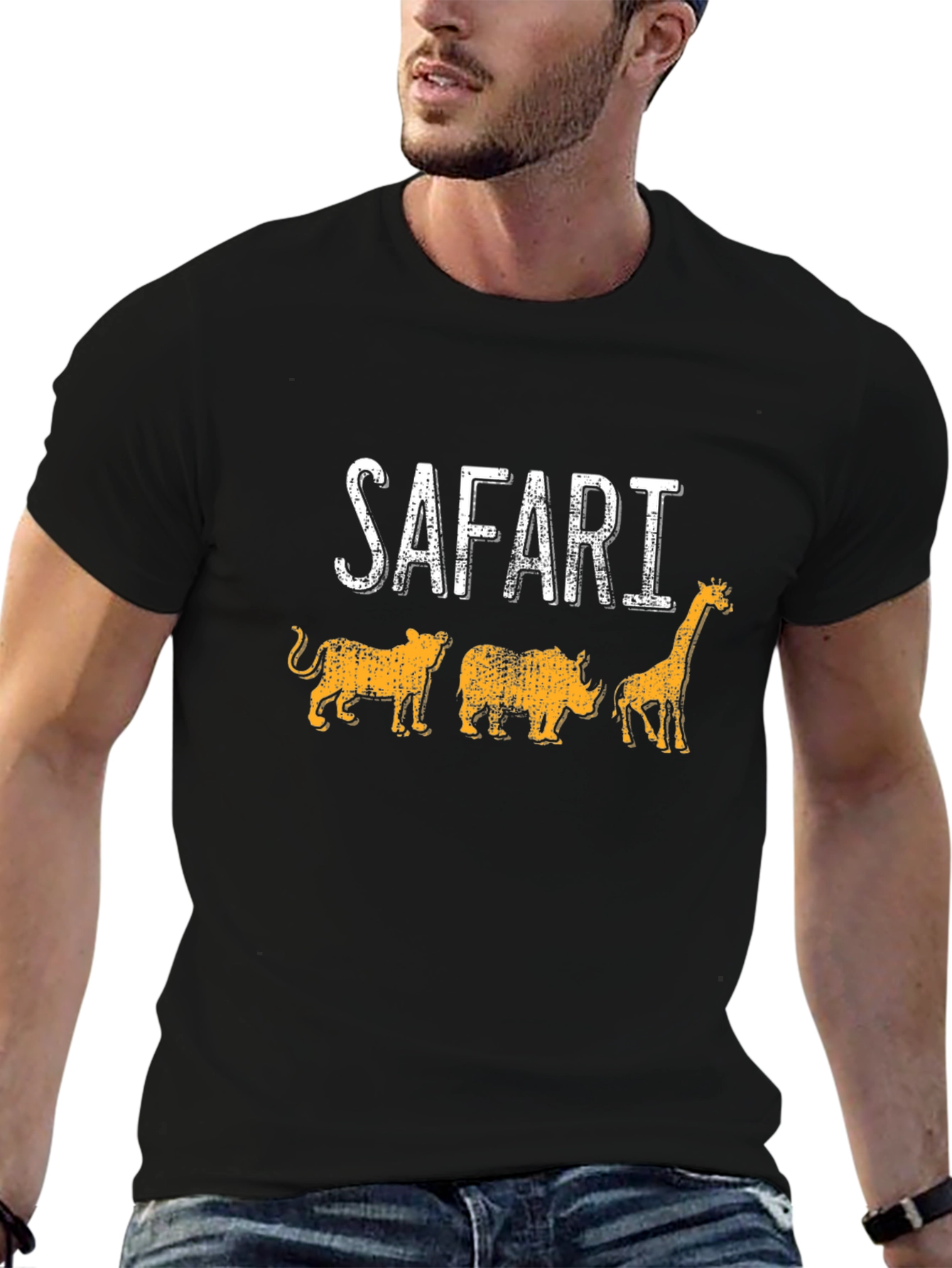 Safari Animals Graphic Print T-Shirt